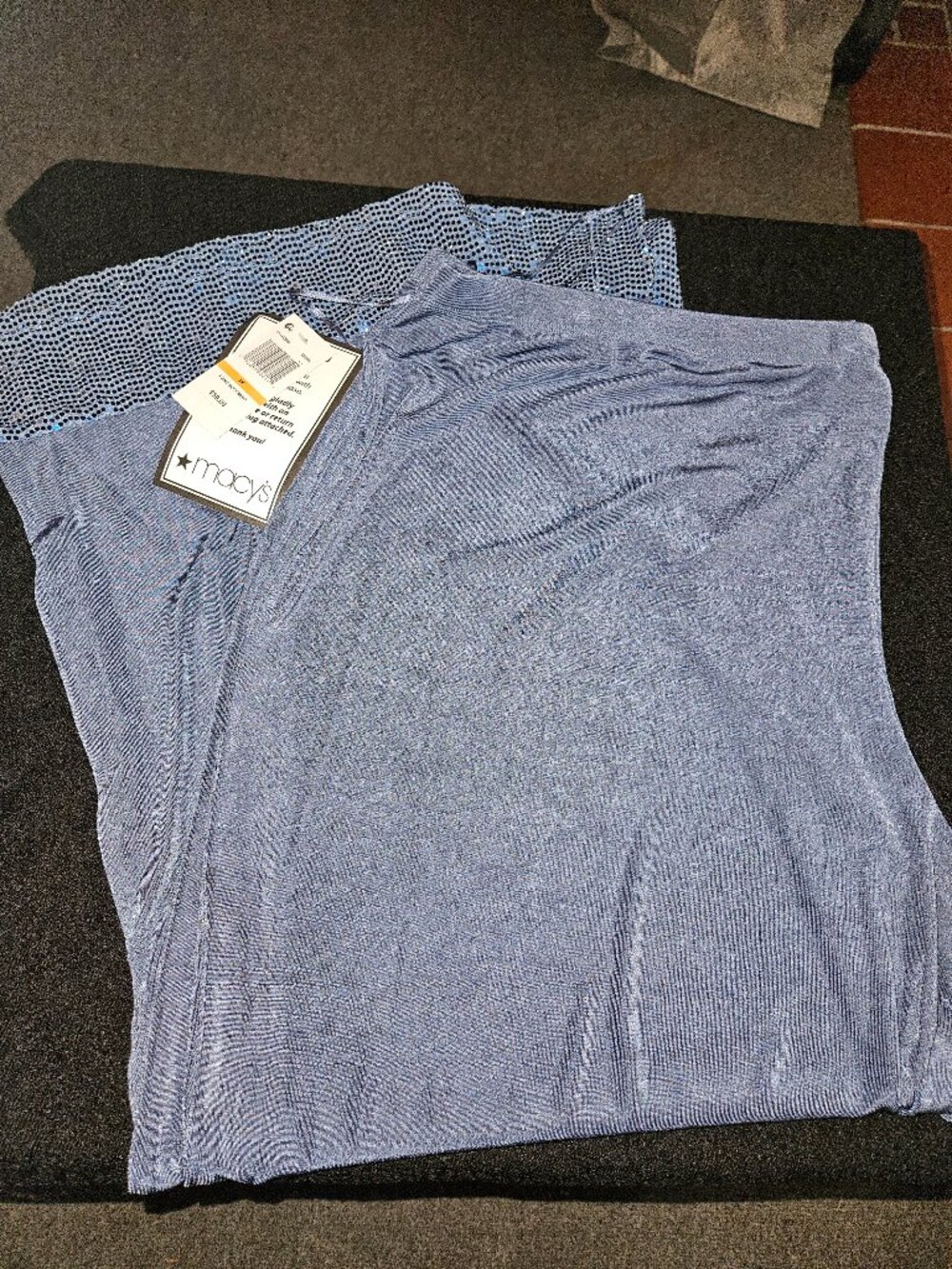 NWT MSK Women Blue Pull-On Wide-Leg Flowy Palazzo Style Pants (3X)